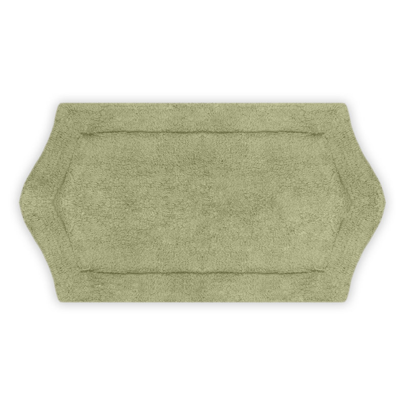Tapis pour salle de bain Morissette, L 21 po x L 34 po, Vert
