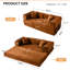 Canapé-lit pliant Addisin pour très grand lit - Canapé-lit convertible à compression avec 2 accoudoirs à traversin amovibles et 2 coussins décoratifs-403763392
