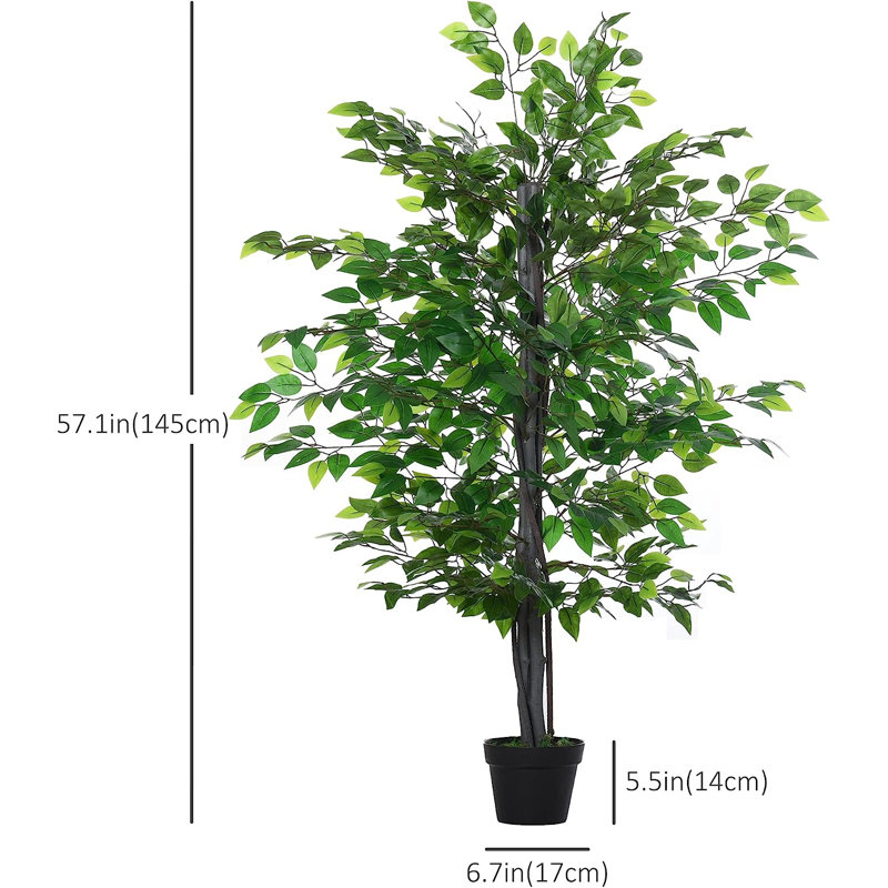Ficus artificiel en pot 57 po