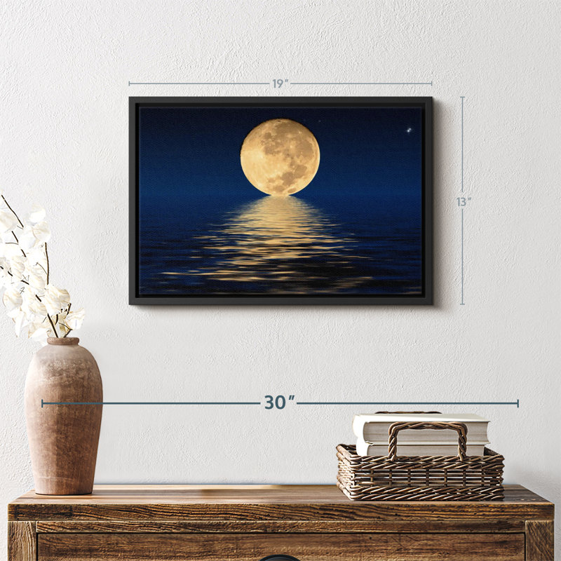 Impression sur toile Moon Light, H 13 po x l 19 po