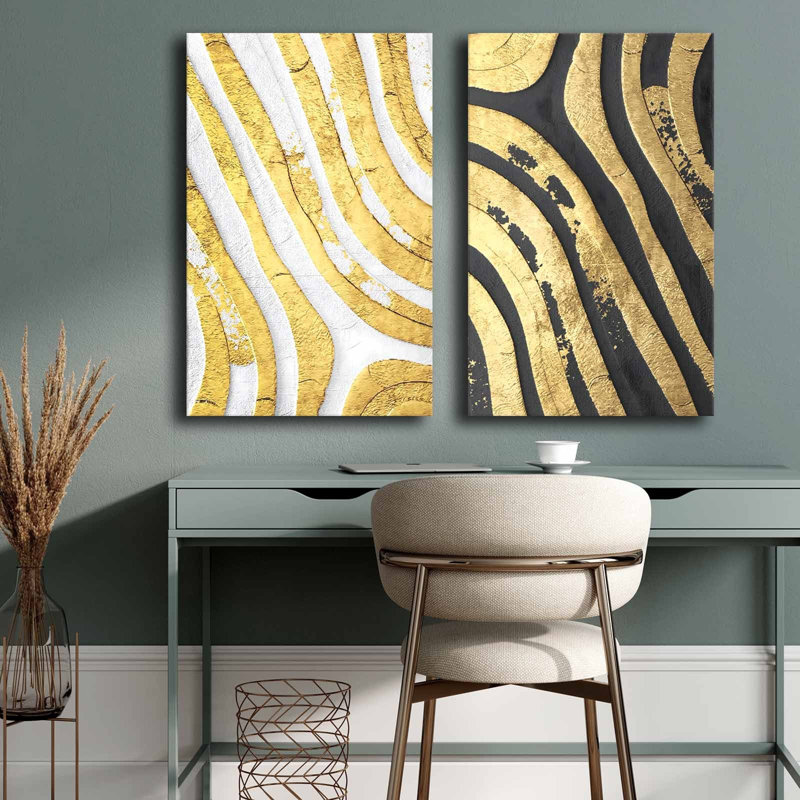 Peinture décorative sur toile (2 pièces)