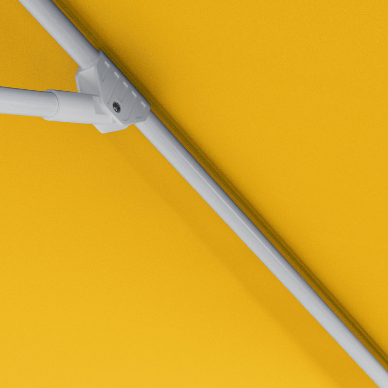 Parasol de patio en aluminium 9 pi, Jaune