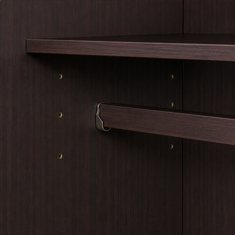 Armoire en bois massif Portwin, Café