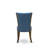 7 Piece Dinette Set Consist of a Rectangle Dining Room Table with X-Legs and 6 Blue Color Linen Fabric Parson Dining Chairs, Distressed Jacobean-1431767160-1431767166-1431767155