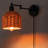 Set Of 2 Wall Sconce With Rattan Lampshade On/off Switch For Bedroom, Living Room, Office