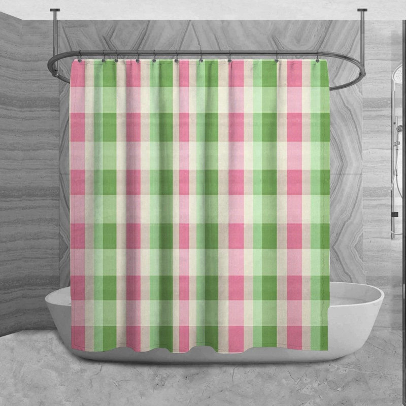Rideau de douche Ottorina Gingham, H 73 po x l 70 po