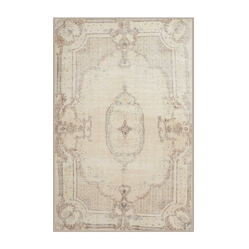 Tapis oriental beige, Rectangle 5 pi x 7 pi