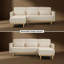 86.6'' 3-Level Adjustable Chenille Reversible L-Shaped Sectional-419267788