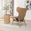 Fauteuil à oreilles en cuir Hongyu