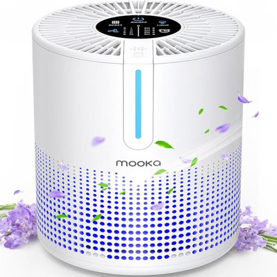 Purificateurs d'air pour la maison de chambre à coucher 430 pi. Ca., MOOKA H13 Filtre HEPA portatif, petit purificateur d'air avec câble USB, éponge de parfum pour les odeurs de pollen de fumée, filtre à air de bureau pour véhicule récréatif, M01