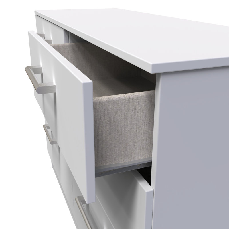 Fully Assembled Aliveya 6 - Drawer Chest of Drawers, Grey Matt