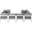 Canapé modulaire d'extérieur en U avec coussins 120 po Endyah-61189490-61209825