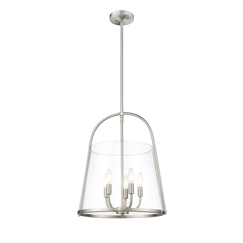 Luminaire suspendu à 5 lumières Royalston, Nickel brossé