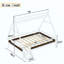 Lit plateforme House avec escalier, structure de lit en bois massif, profil bas et conception amusante pour enfants-1281135765-1281135766