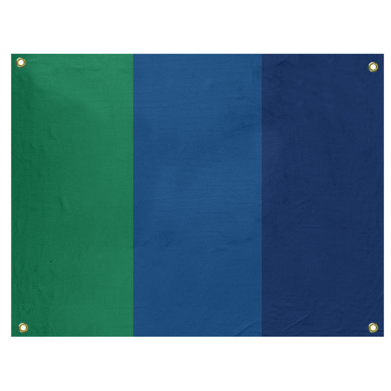Tapisserie de polyester Vancouver, H 50 po x l 59 po x P 1 po, Vert / bleu foncé / bleu