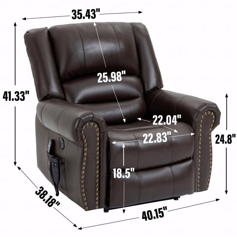 Fauteuil inclinable électrique Power Lift, Brun
