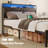 Alverstone Metal Bed Frame Platform Bed with Headboard and Charging Station-2048493800