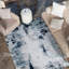 Blue Modern Shaggy Rug, Abstract Anti Slip Easy to Clean Rug For Living Room, Dining Room, Bedroom, Kitchen-899334918