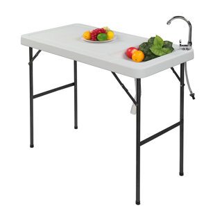 Table pliante portative pour poissons et table de chasse et de coupe avec robinet d'évier