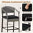 3-piece Patio Rattan Bar Set Wicker Bar Height Armchairs & Round Table