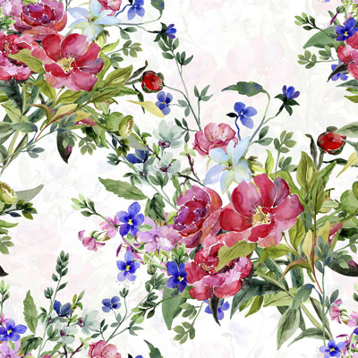 Floral Bouquet Wallpaper Floral Tile