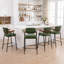Tabouret de bar rembourré de style moderne du milieu du siècle avec accoudoirs enveloppants-1480024970