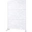 76" H48" W Metal Privacy Screen - Freestanding For Patio, Deck, Lawn World White Serene-125216594