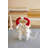  Kissing Felt Christmas Mice 6" H Handmade Holiday Couple Ornament