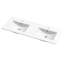 Lavabo de meuble-lavabo double 48 po avec 2 trous simples