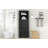 Black Triangle Tall Cabinet With 3 Drawers And Adjustable Shelves For Bathroom-36288012