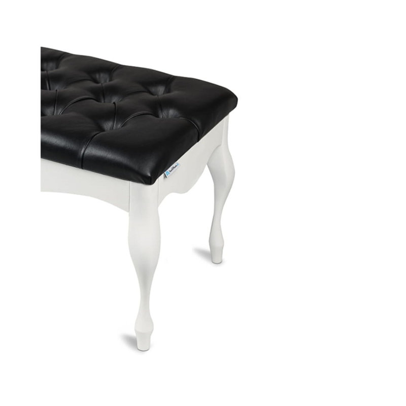 Colrain Faux Leather Upholstered Bench, Black/White, H40 x W100 x D40cm