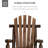 Outsunny Outdoor Wooden Rocking Chair, Single-Person Adirondack Rocking Patio Chair With Rustic High Back, Slatted Seat And Backrest For Indoor, Backyard, Garden, Carbonized