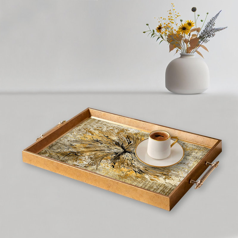 Elegant Glass Tray, 19.7 x 11.4 x 1.4 inches | 100% Durable Glass Construction | Easy to Clean with Damp Cloth | Ideal for Serving, Decorative Display, and Organizing | Stylish Addition to Home Décor