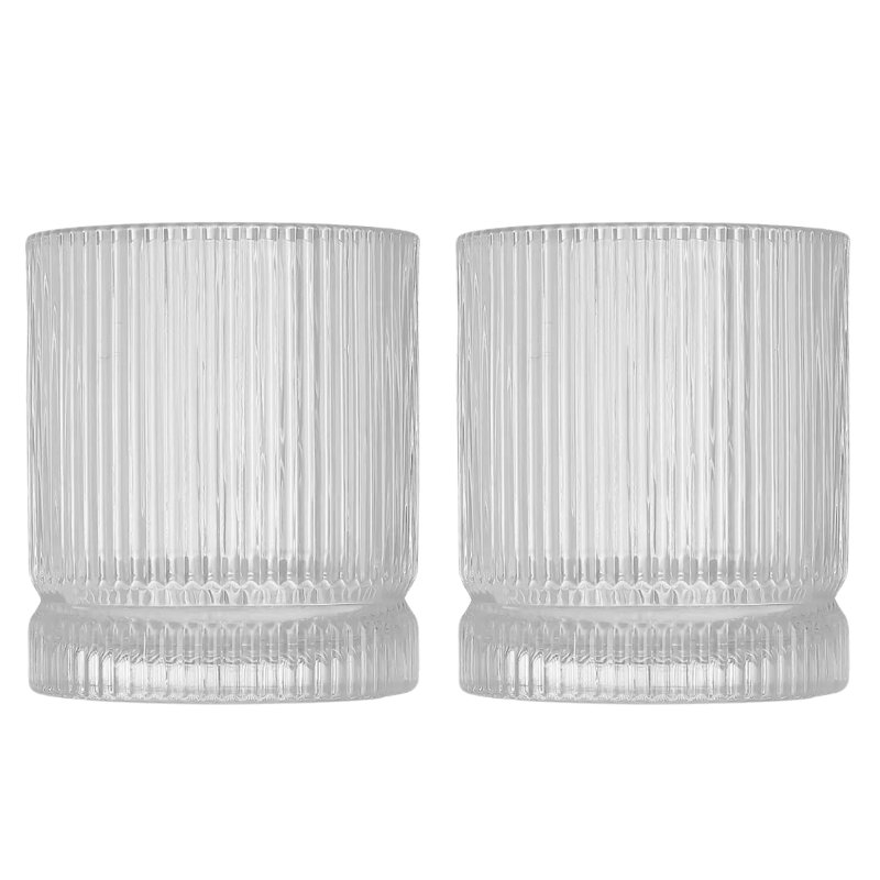 Zoha Borosilicate Glass Drinking Glass Set, Approx. 370ml