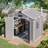 8X6 FT Outdoor Storage Shed, Weather-Resistant Shed With Lockable Double Doors & Built-In Floor, Sloped Roof Outdoor Shed For Backyard, Patio & Lawn, Black-121909644