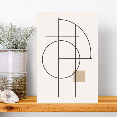 Geometric Line Art Composition 02 by Little Dean - Wrapped Canvas Print