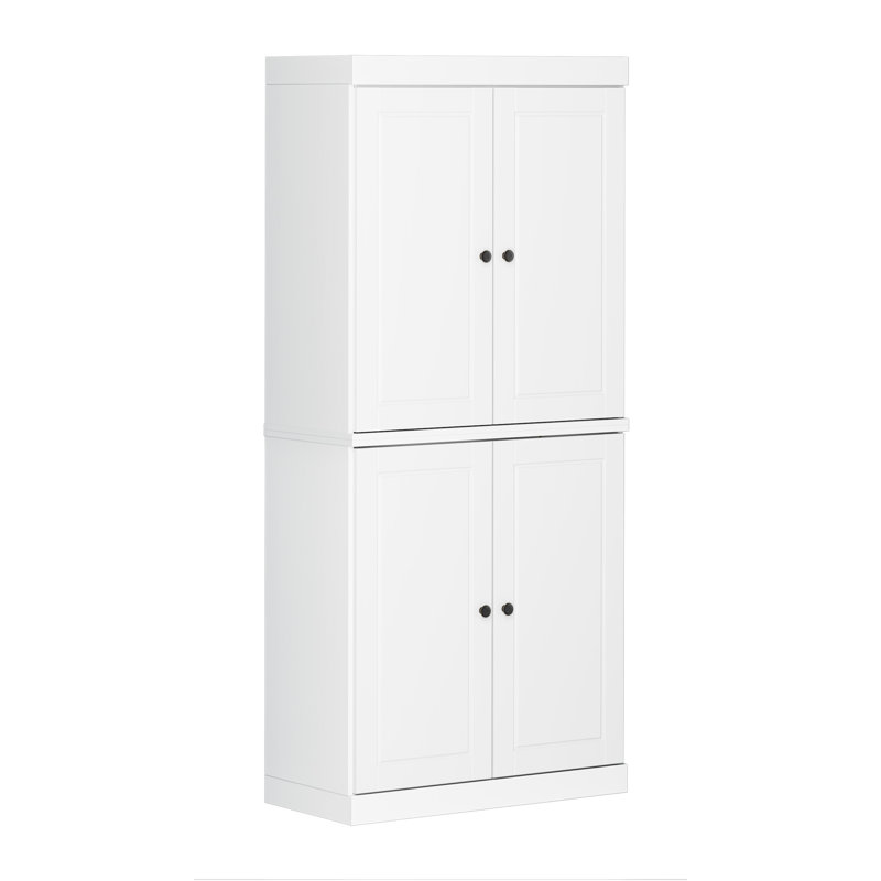 Bryani 100% Solid Wood Tall Kitchen Pantry Cabinet with Doors, Adjustable Shelves, Modular Kitchen Storage Cabinet, 32" W x 71.5" H