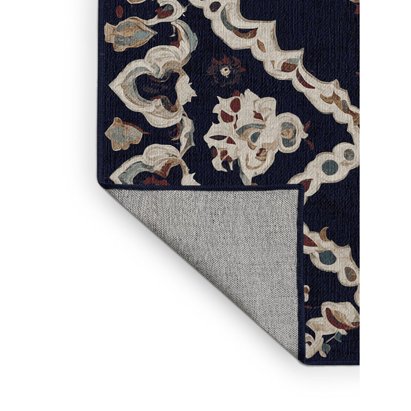 Machine Washable Purple Area Rug, Square 4'