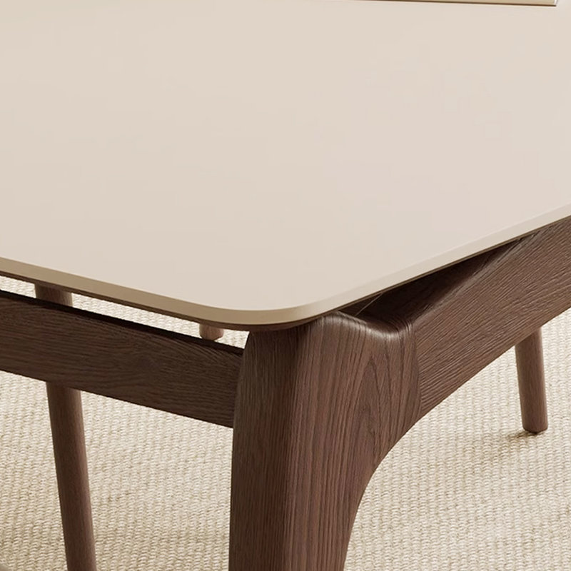 Table rectangulaire nordique de style crème nordique, 7