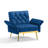 Zianny Velvet Accent Chair with Ottoman-673816101