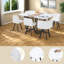 Ensemble de table de salle à manger moderne blanc, matériau PU, look élégant, idéal pour recevoir