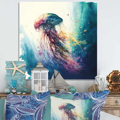 Denekia Colourful Deepsea Jellyfish V - Print