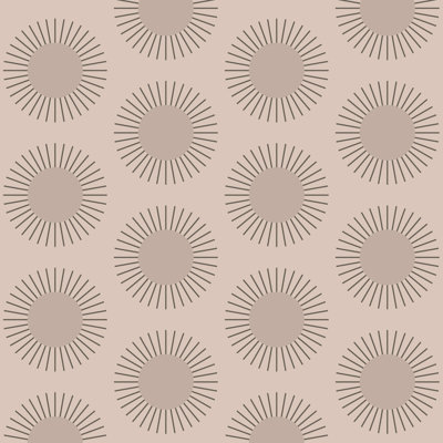 Sunburst - Ceramic Pink Wallpaper