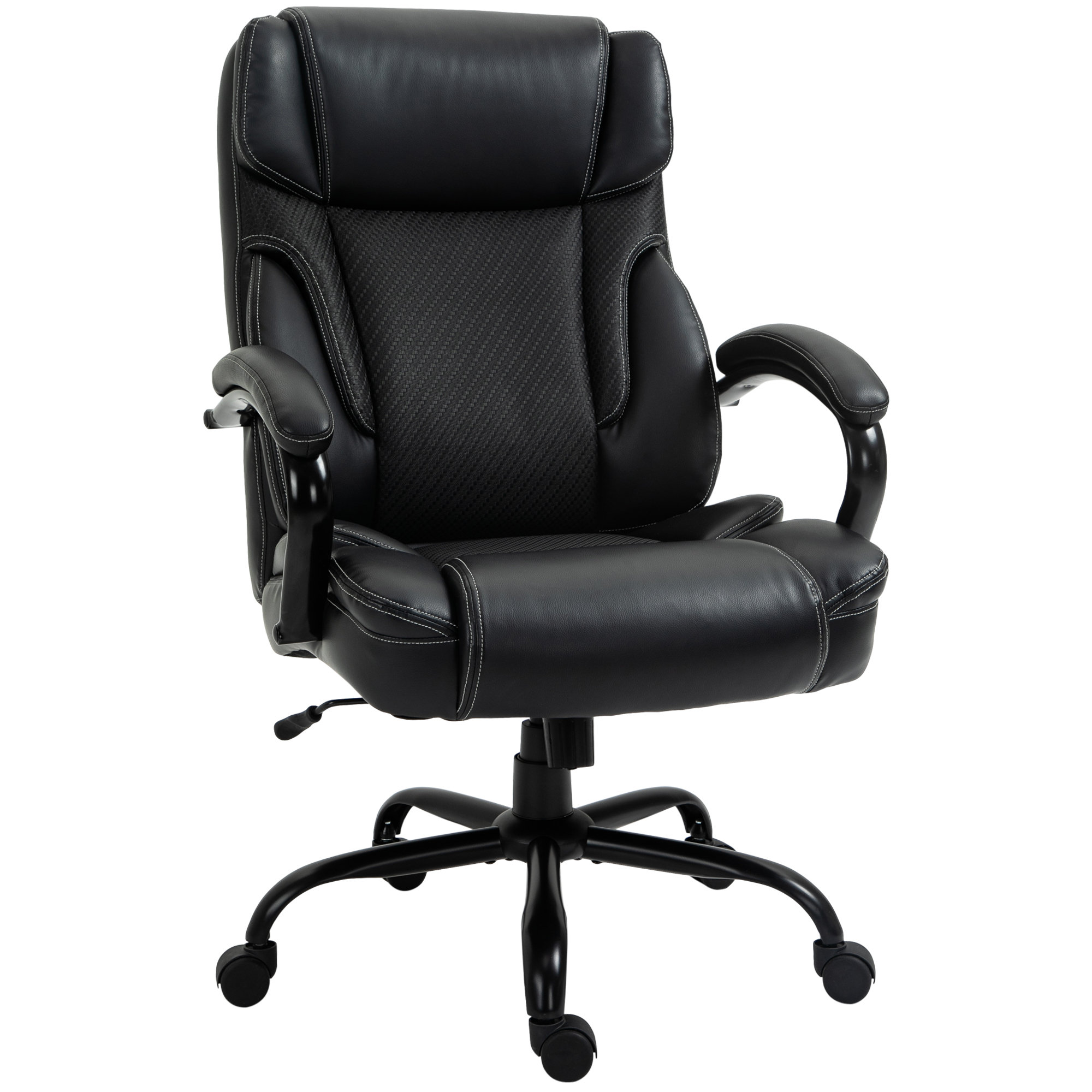 Latitude Run® Callem Executive Faux Leather Office Chair with Heavy-duty  Base and Oversized Seat Cushion & Reviews