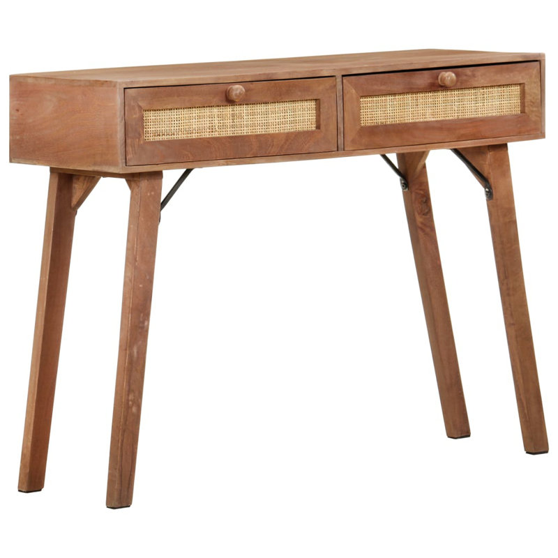 vidaXL Console Table 39.4"x13.8"x29.9" Solid Mango Wood