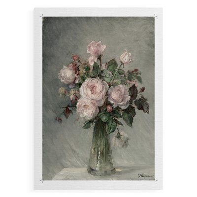Imprimé floral rétro CCXVI - reproduction de toile seulement - NON-CADRE