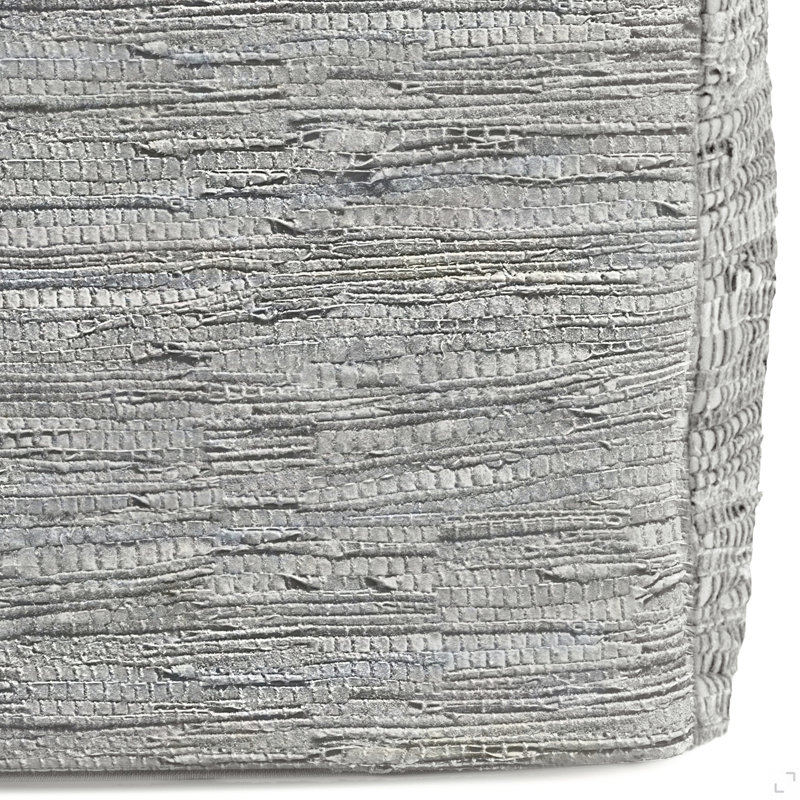 Square Minimalist Textured Pouf