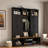 Hall Tree With Bench, Top Cubbies, Bottom Storage Space, Cabinets And Hooks-49009734