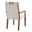 Ensemble de 2 chaises de salle à manger confort, tissu et bois d'hévéa