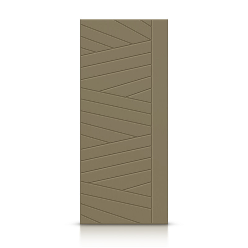 Porte standard à panneaux en bois manufacturé, 24 po x 80 po, Vert olive